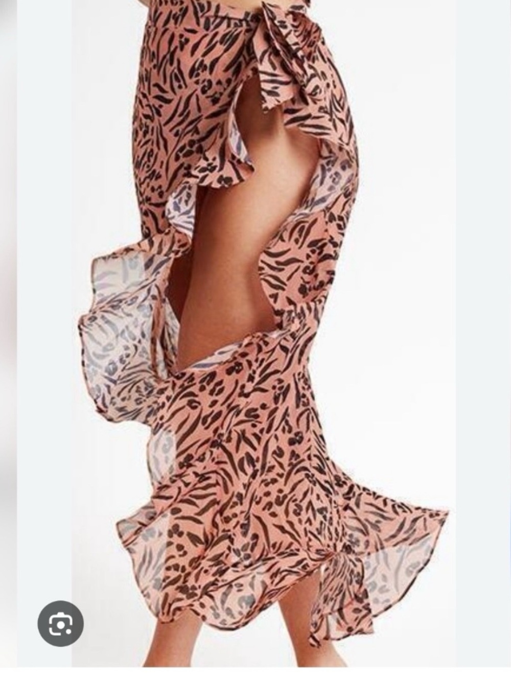 Cupshe Animal Print High-Low Wrap Skirt Cover up